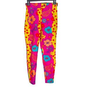 Vintage 80's Ultra Bright Neon Obermeyer Skinny Ski Pants